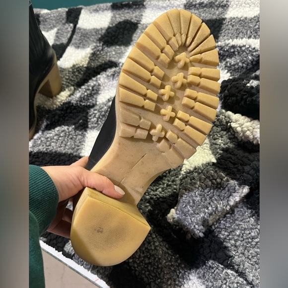 Dolce Vita Caster Black 3” Heeled Boots with Cream Sole - Picture 6 of 13